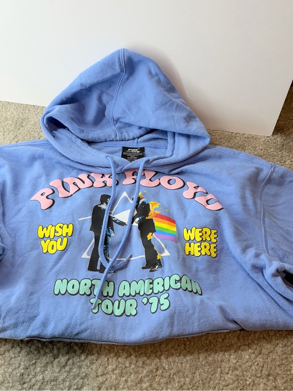 Pink Floyd Wish You Were Here North American Tour '75 Pullover Hoodie S